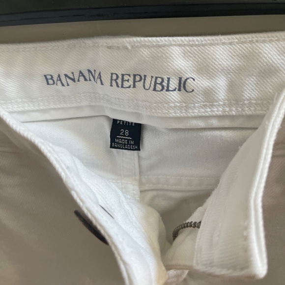 Banana Republic mid rise white denim skinny jeans - Picture 2 of 4